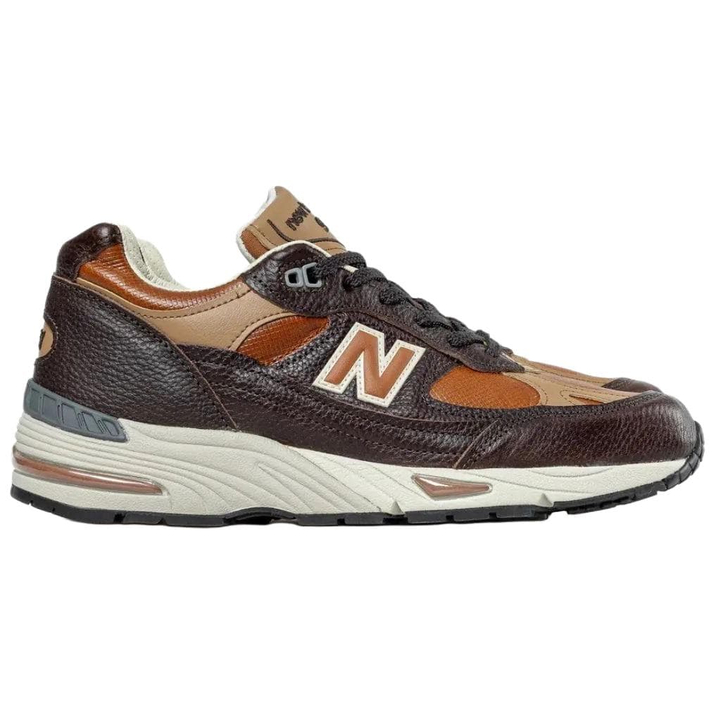 Кроссовки для бега New Balance NB 991 Беговые кроссовки Мужские Коричневый Белый - изображение 2