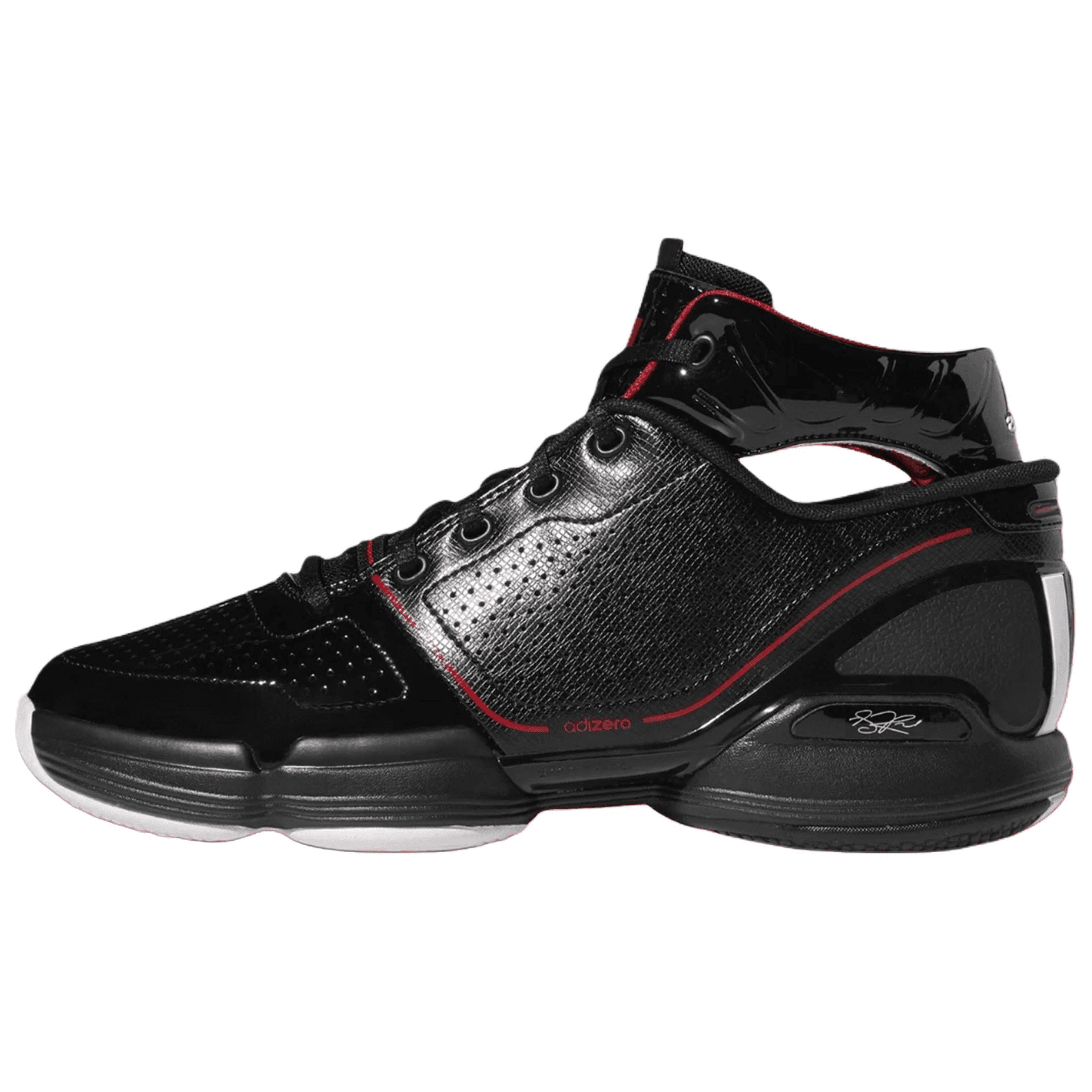 Кроссовки для баскетбола Adidas adiZero Rose 1 Дышащие Баскетбольные Кроссовки Мужские Черные Красные 2026 Выпуск - изображение 1