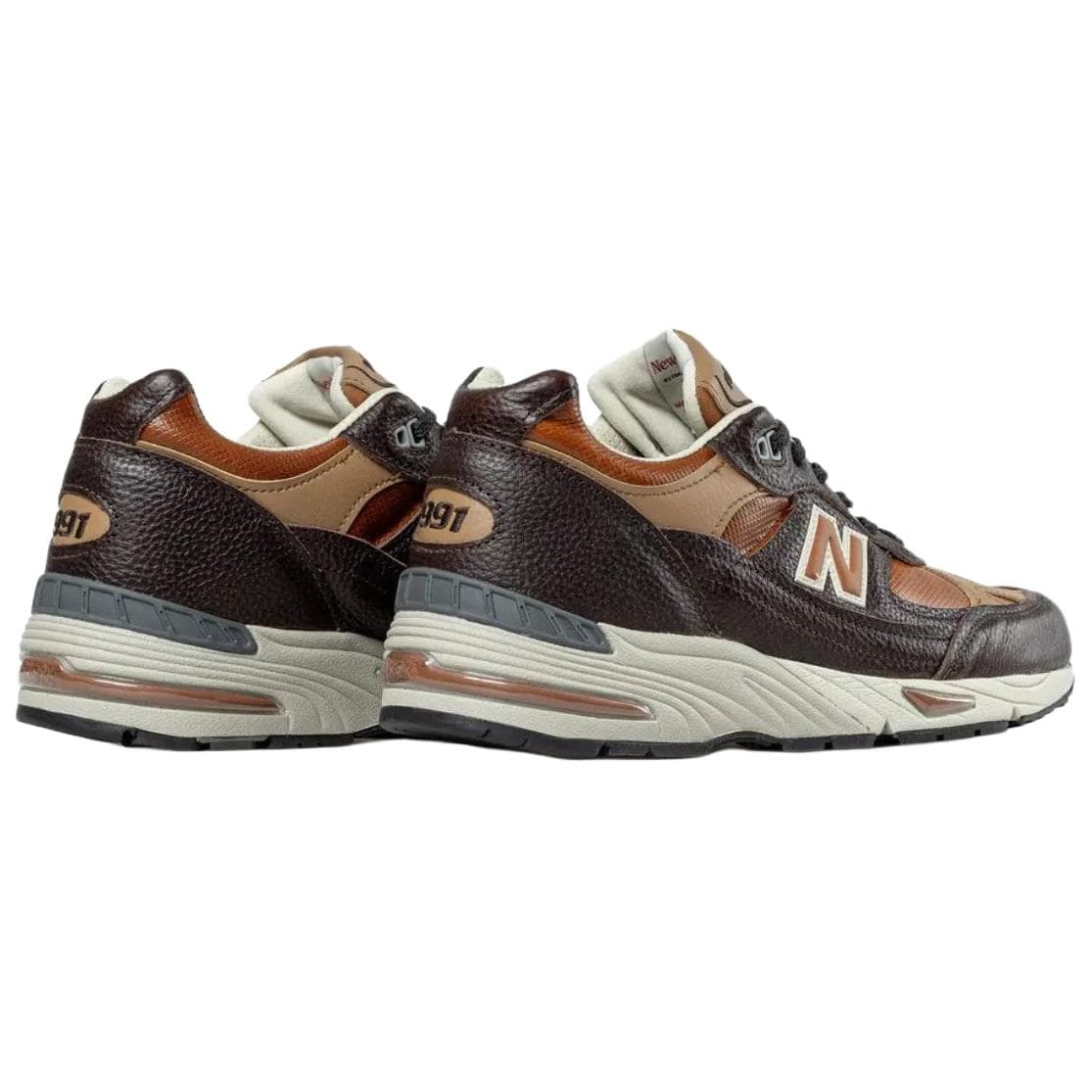 Кроссовки для бега New Balance NB 991 Беговые кроссовки Мужские Коричневый Белый - изображение 3