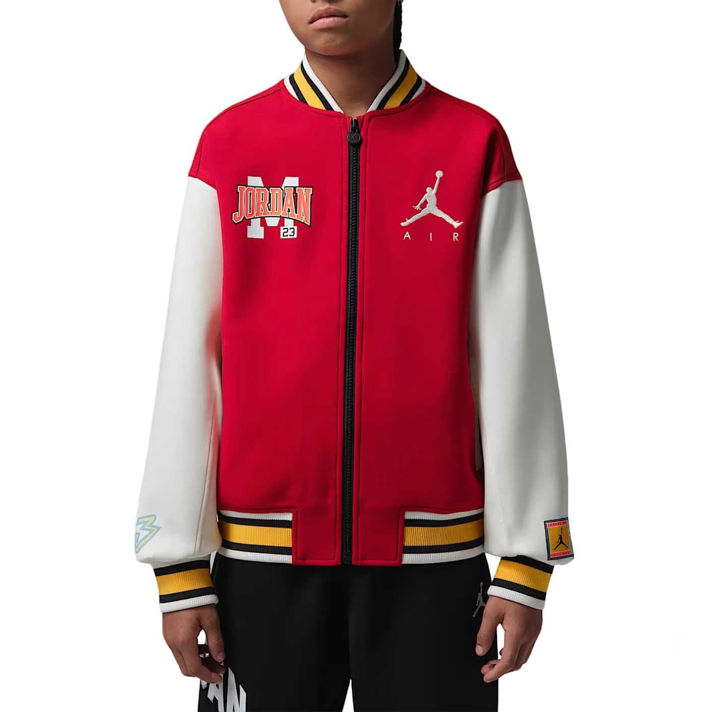 Jordan Jacket Patch Dynasty Принт с буквами Молния Длинный рукав Детский - изображение 1