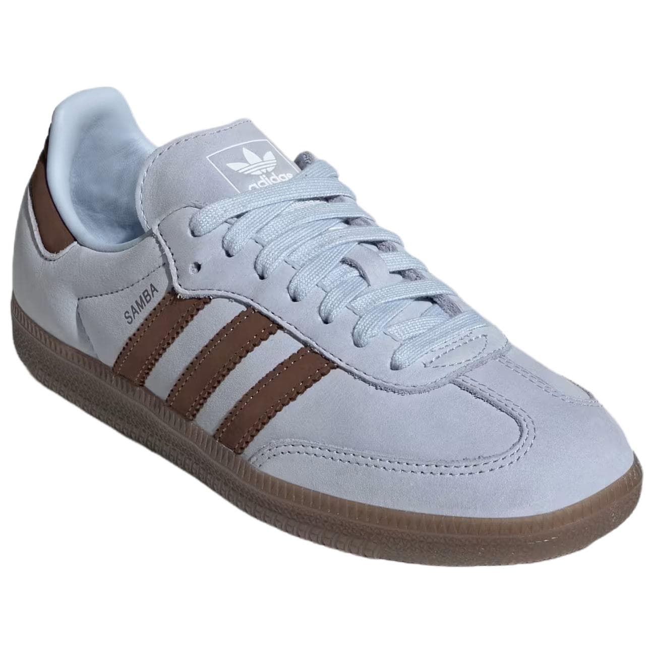 Кроссовки Adidas Originals Samba OG Кожа Кеды немецкой армии (GAT) Женские Лазурь далёкого неба - изображение 3