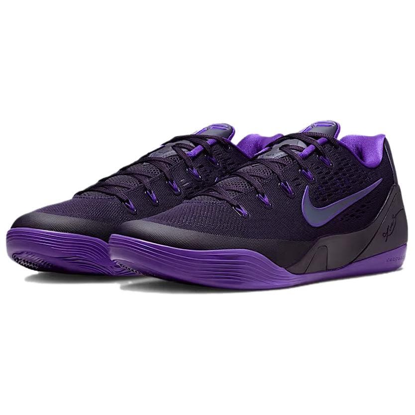 Кроссовки для баскетбола NIKE Kobe 9 Low Топ Баскетбольные кроссовки Унисекс Фиолетовый - изображение 3