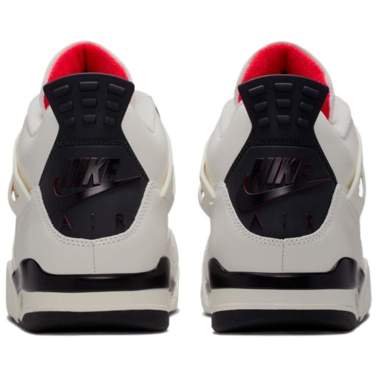Ретро баскетбольные кроссовки Jordan Air Jordan 4 Support MID Ретро-баскетбольные кроссовки Мужские Белый Черный Красный - изображение 5