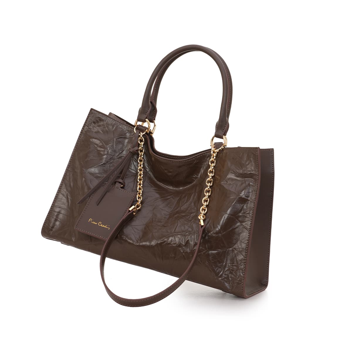 Сумка PIERRE CARDIN Корова Кожа Сумка Стандартная (Standard) Женская Черная Кофейная Бежевая - изображение 3