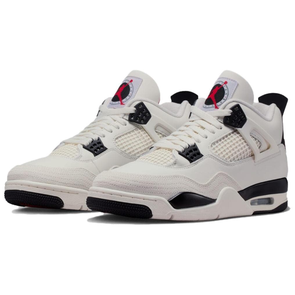 Ретро баскетбольные кроссовки Jordan Air Jordan 4 Support MID Ретро-баскетбольные кроссовки Мужские Белый Черный Красный - изображение 3