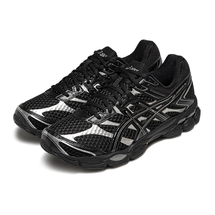 Кроссовки для бега asics Гель CUMULUS 16 Дышащий Low Топ Беговые кроссовки Унисекс Черный белый - изображение 3