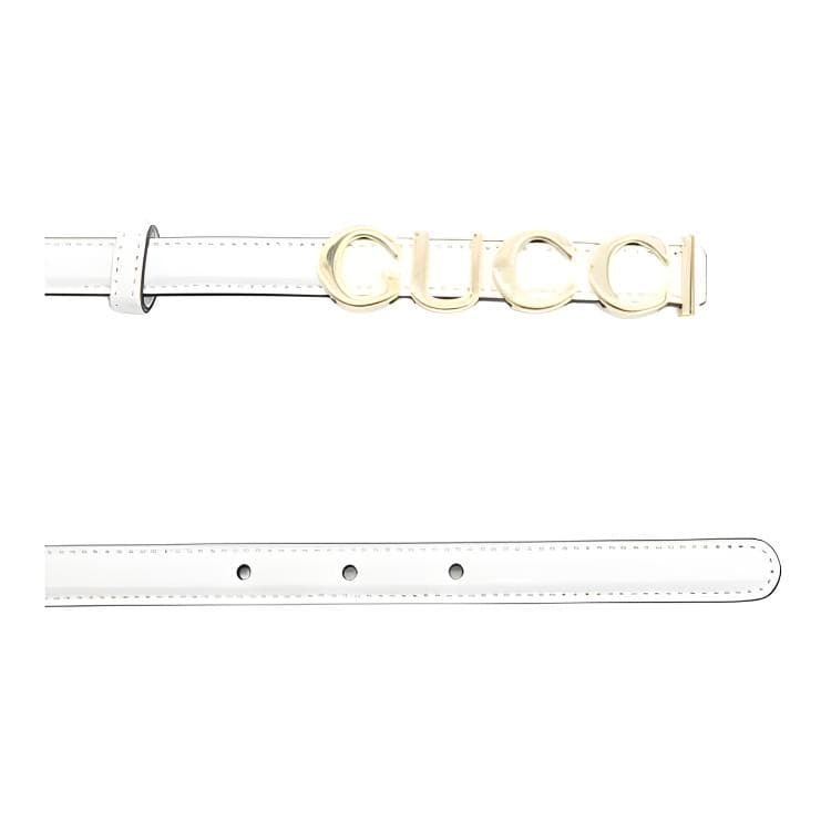 Ремень GUCCI Кожаные ремни Женские Белые Ширина корпуса 1,5 см - изображение 2