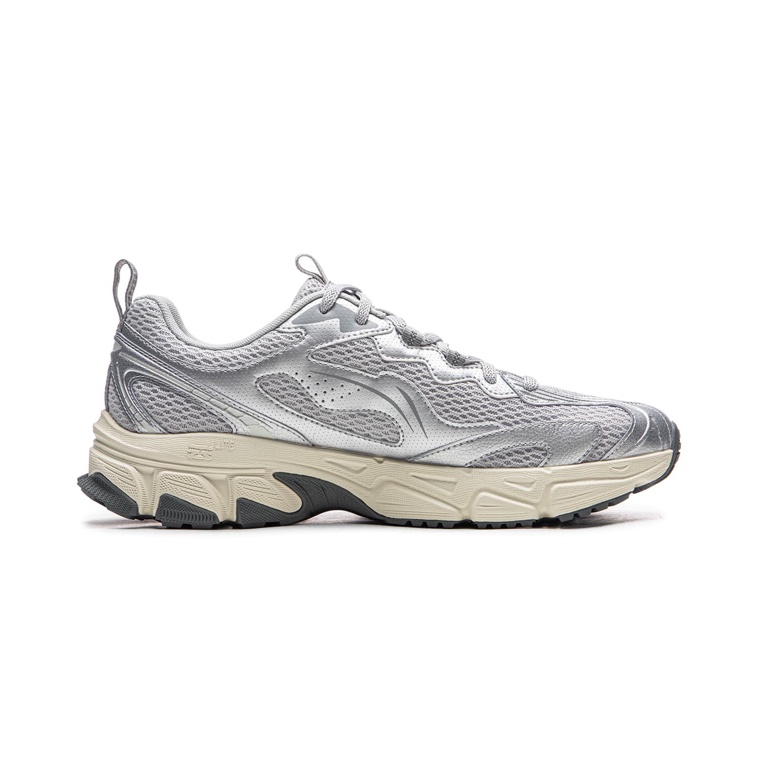 Кроссовки для бега Li NING Carefree V3 Дышащий визуально увеличивает рост Oтскок Low Топ Беговые кроссовки Мужской Серо-серебристый - изображение 2