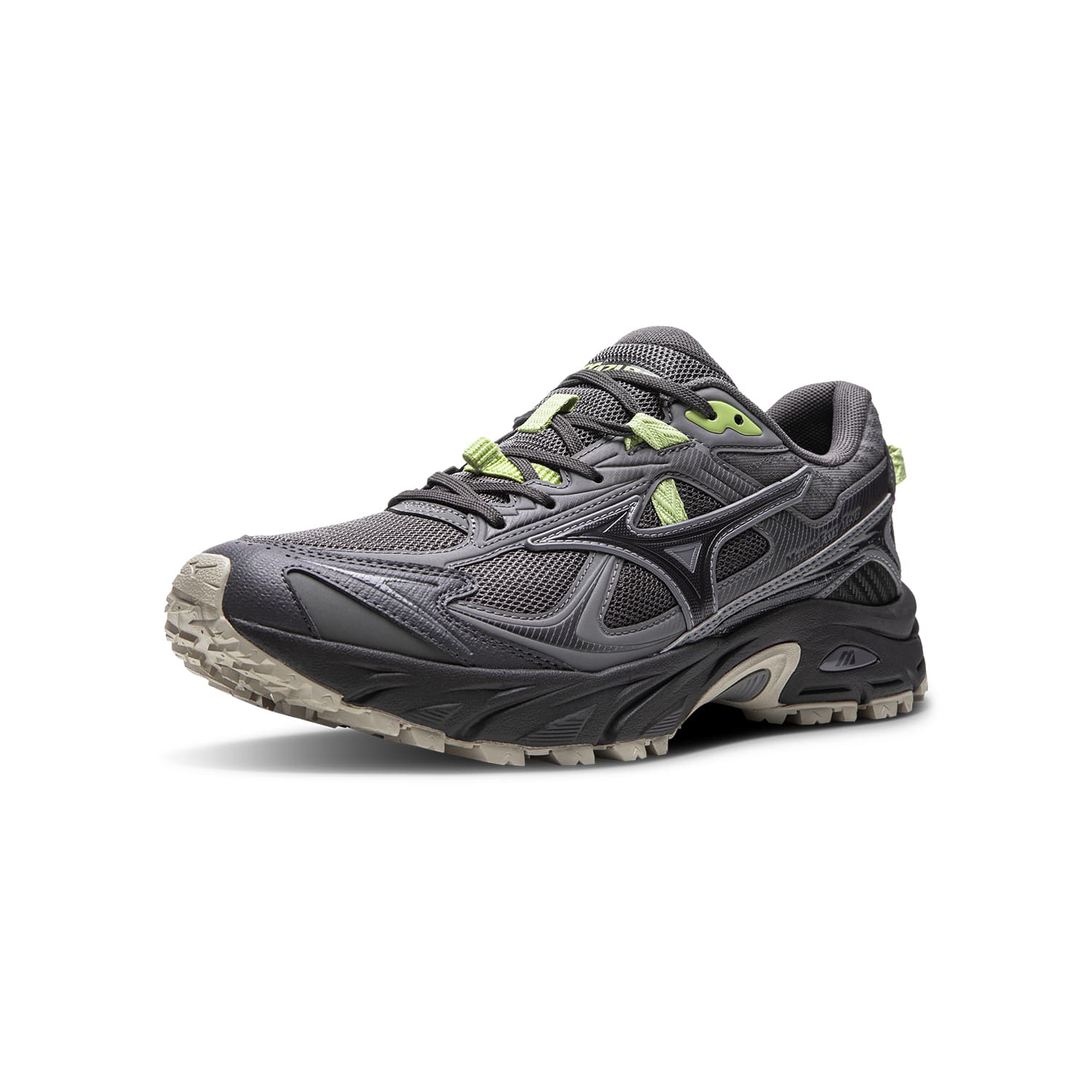 Кроссовки для бега Mizuno FIYI TL Противоскользящие Амортизирующие Низкие Повседневные Беговые Кроссовки Унисекс Без рисунка Чистый Серый - изображение 3