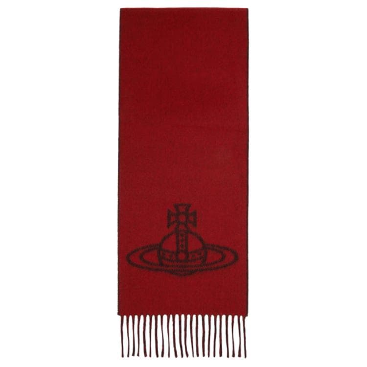 Шарф Шарфы из шерсти Vivienne Westwood унисекс черные красные - изображение 2