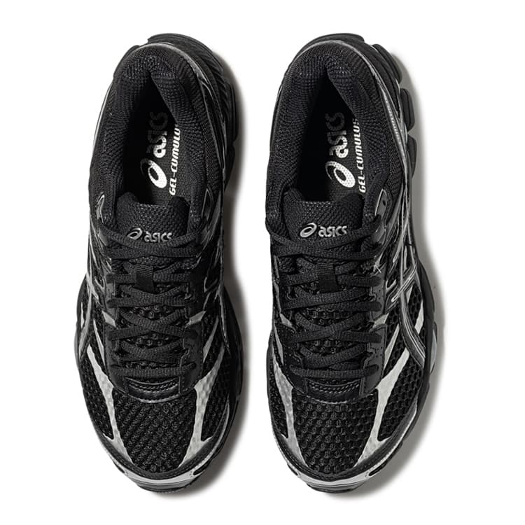 Кроссовки для бега asics Гель CUMULUS 16 Дышащий Low Топ Беговые кроссовки Унисекс Черный белый - изображение 4