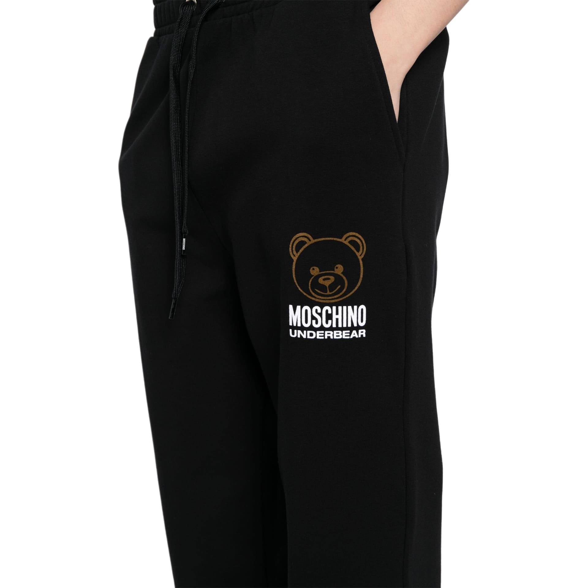 Штаны MOSCHINO Вязаные спортивные брюки мужские черные - изображение 5