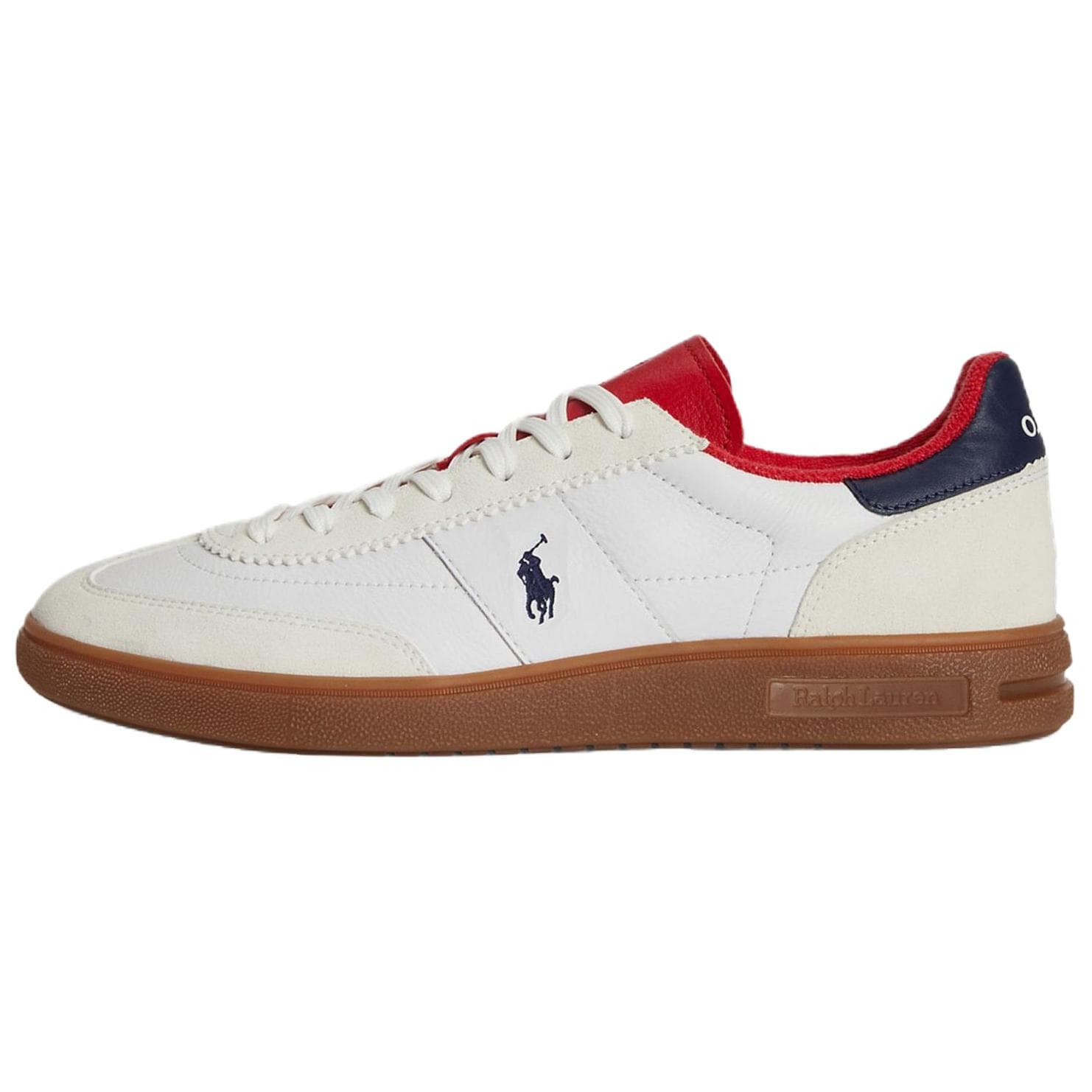 Кроссовки Polo Ralph Lauren Bedford Кожа Искусственная замша Низкие кеды для скейтбординга Мужские Белые - изображение 1