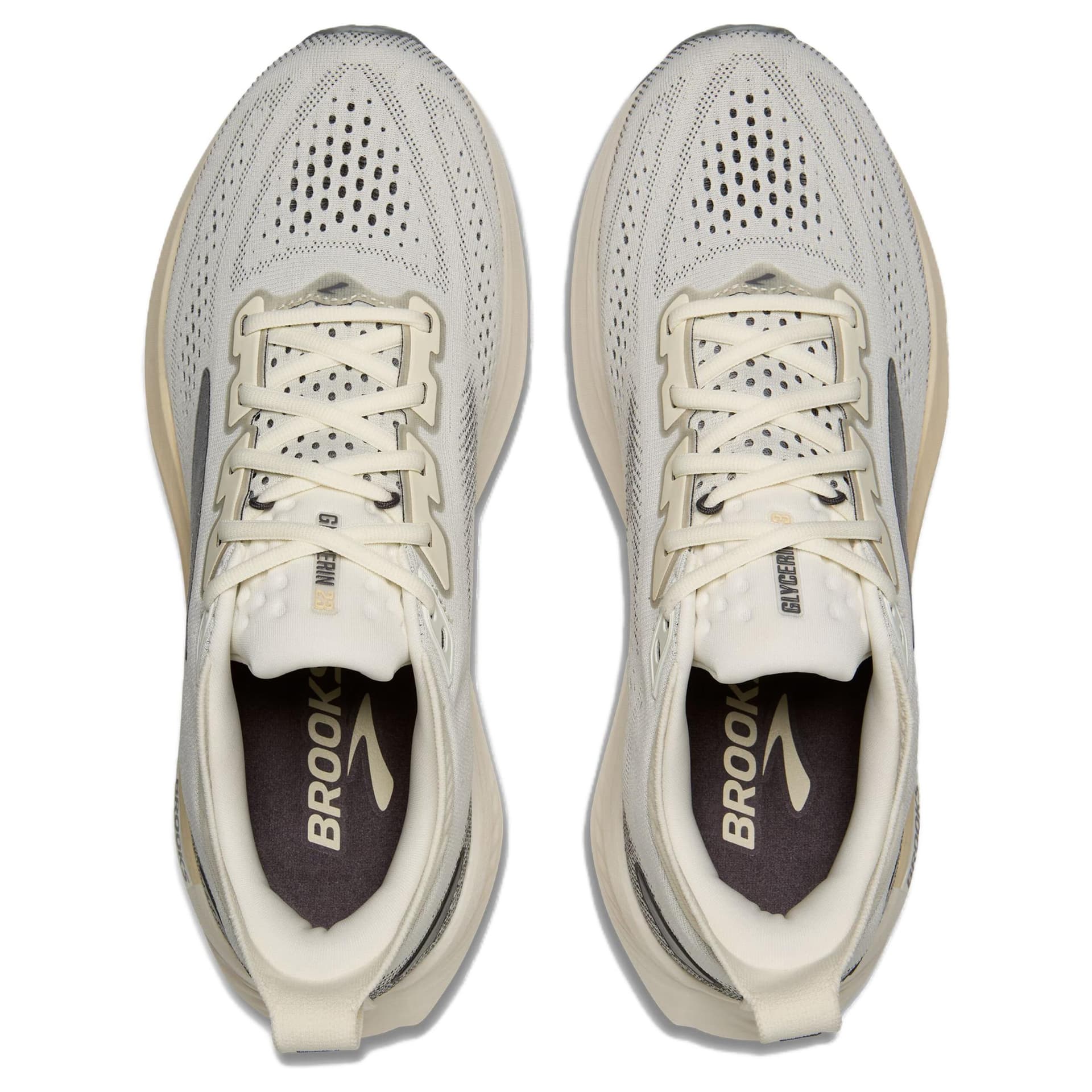 Кроссовки для бега Brooks GLYCERIN 23 Удобный Дышащий Поддержка Оболочка Дышащий Поддержка Оболочка Беговые кроссовки Мужской Бежево-серый - изображение 4