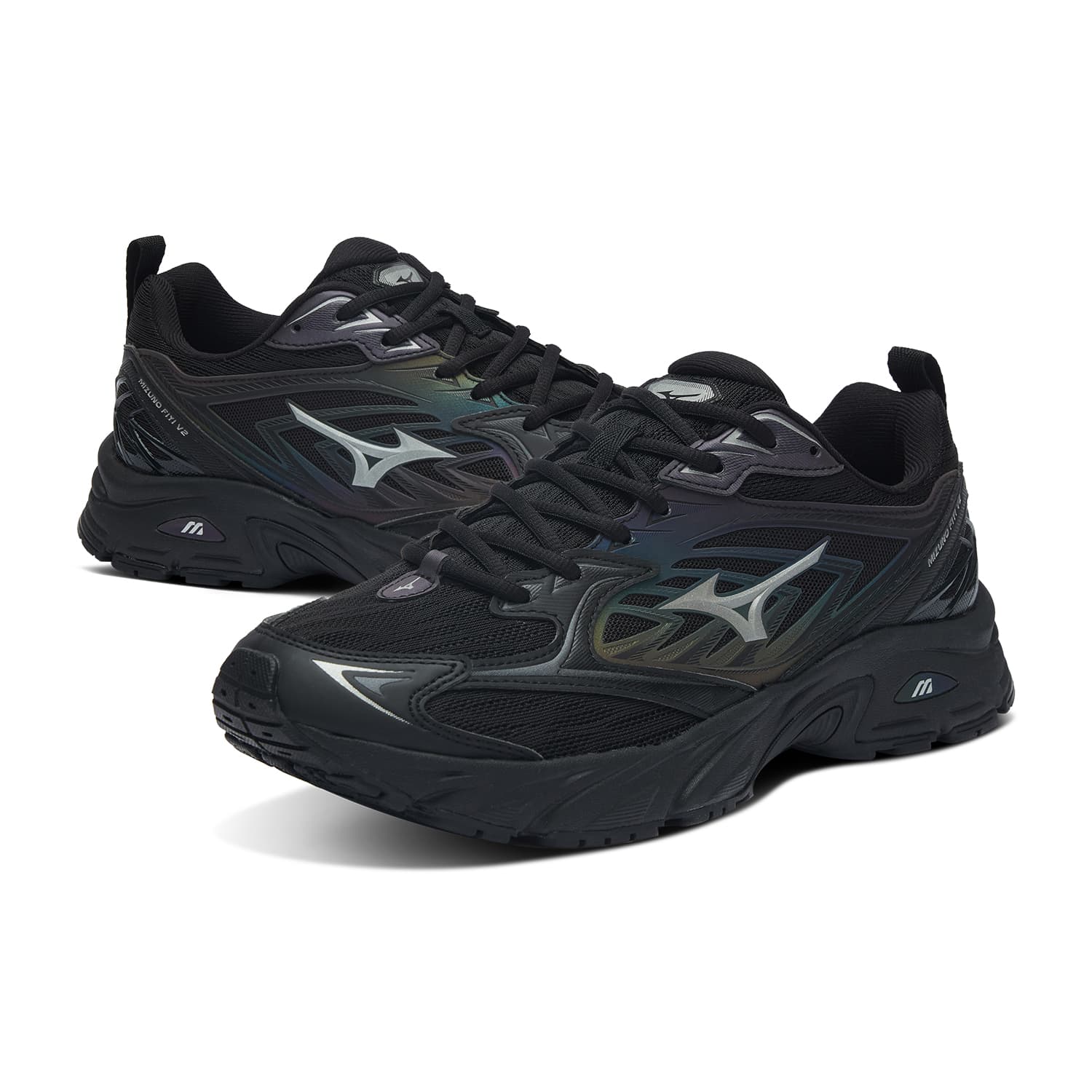 Кроссовки для бега Mizuno FIYI V2 Текстиль Синтетическая кожа Низкие кроссовки для бега Унисекс Черные - изображение 3