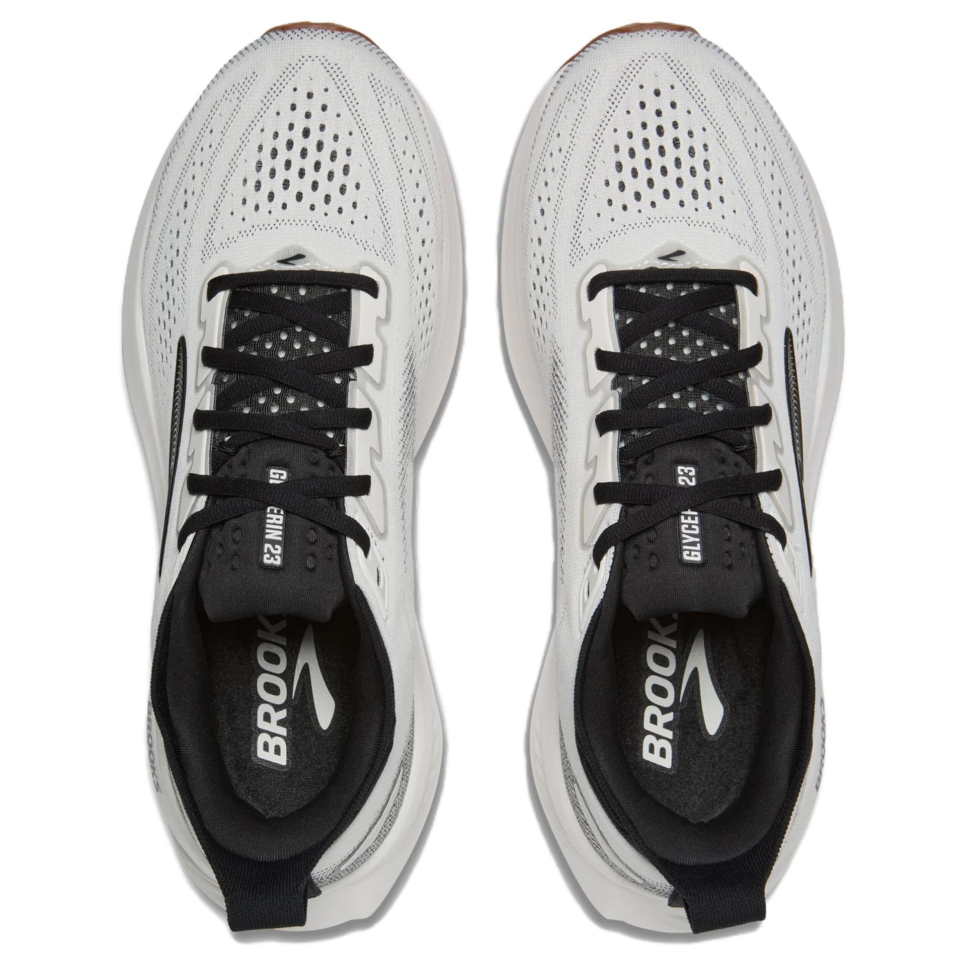 Кроссовки для бега Brooks GLYCERIN 23 Мягкий и Комфортный Баланс Дышащие Беговые Кроссовки Мужские Черно-Белые - изображение 4