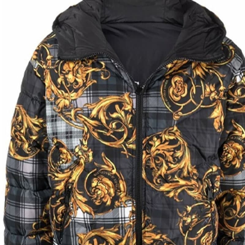 Зимняя куртка Versace Baroque Print Reversible Puffer Jacket - изображение 4