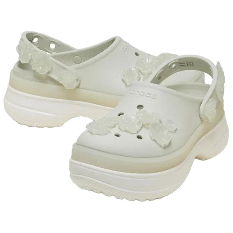 Сабо Crocs Классический Sabo Burst Of Цветы Женские Резиновые Экрю - изображение 4