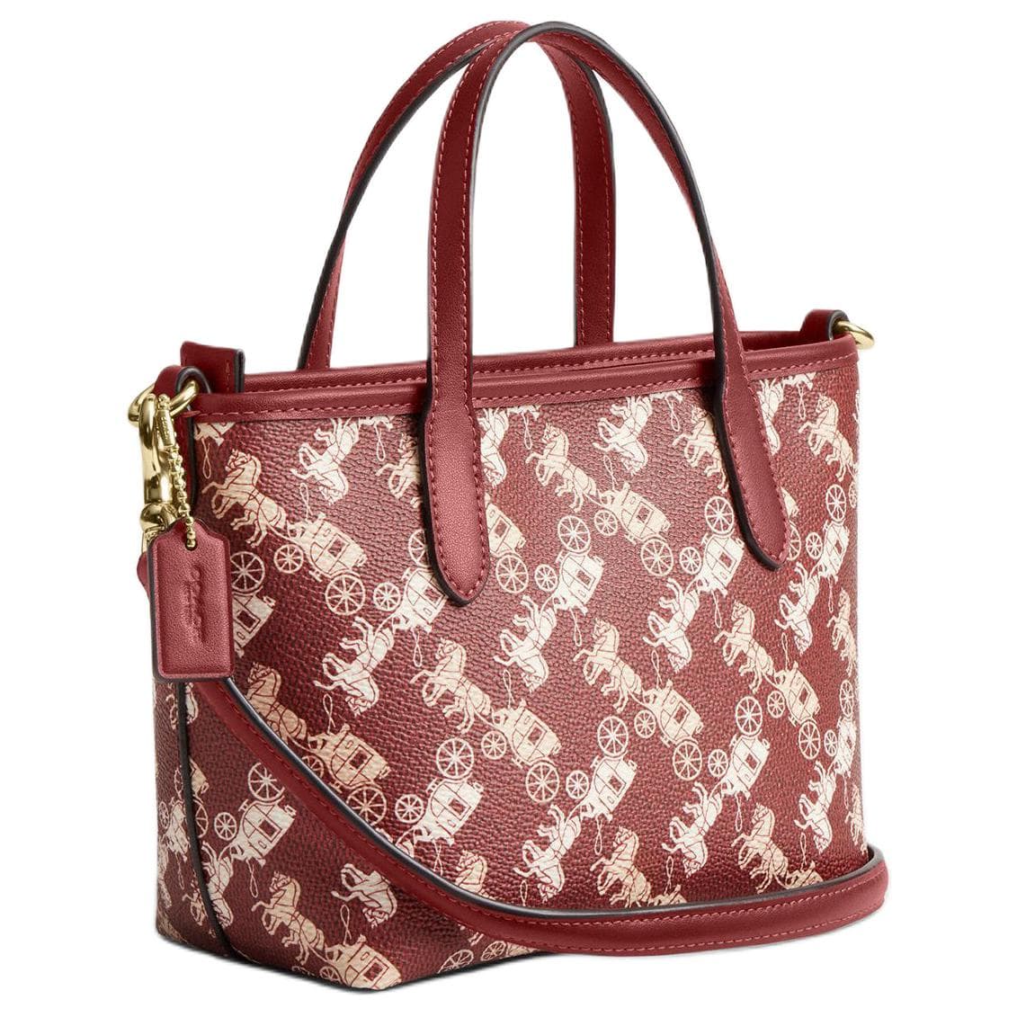 Сумка Coach Городской Искусственная кожа Тоут Сумки Мини-версия Женские RUBY RED - изображение 2