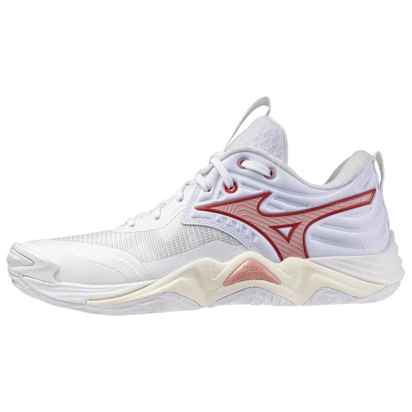 Кроссовки Mizuno WAVE MOMENTUM ELITE Поддержка Волейбольные кроссовки Women's White Красный - изображение 1