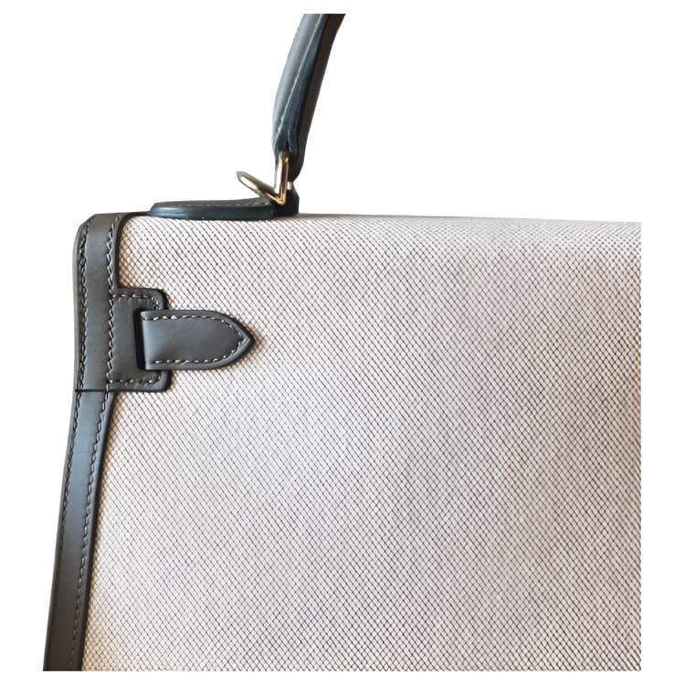 Сумка HERMES Kelly 28 SwiftToile H 28 4C Ecorce 14 Beige - изображение 4