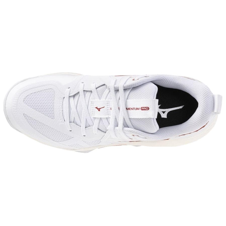 Кроссовки Mizuno WAVE MOMENTUM PRO Поддержка Low Топ Волейбольные кроссовки Women's White Красный - изображение 3