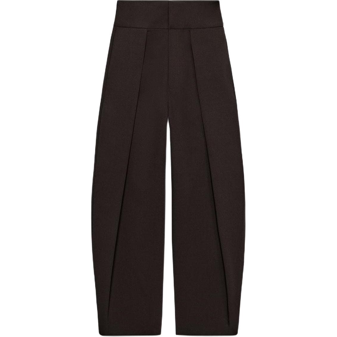 Штаны ZARA Шоколадные Коричневый Женские Повседневные Брюки - изображение 1
