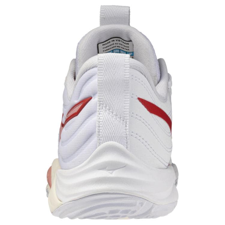 Кроссовки Mizuno WAVE MOMENTUM ELITE Поддержка Волейбольные кроссовки Women's White Красный - изображение 4