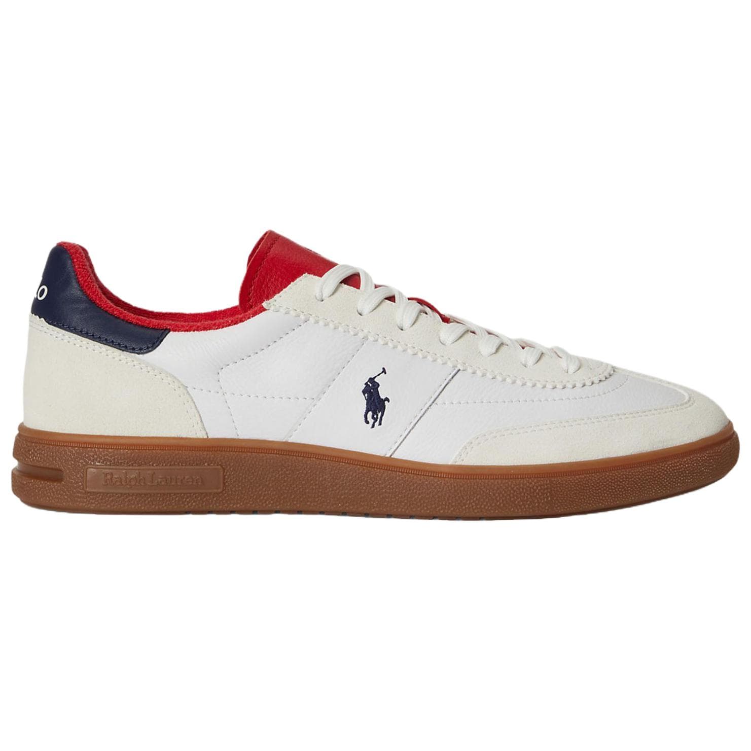 Кроссовки Polo Ralph Lauren Bedford Кожа Искусственная замша Низкие кеды для скейтбординга Мужские Белые - изображение 2