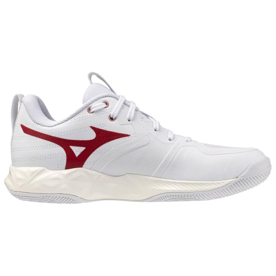 Кроссовки Mizuno WAVE MOMENTUM PRO Поддержка Low Топ Волейбольные кроссовки Women's White Красный - изображение 2
