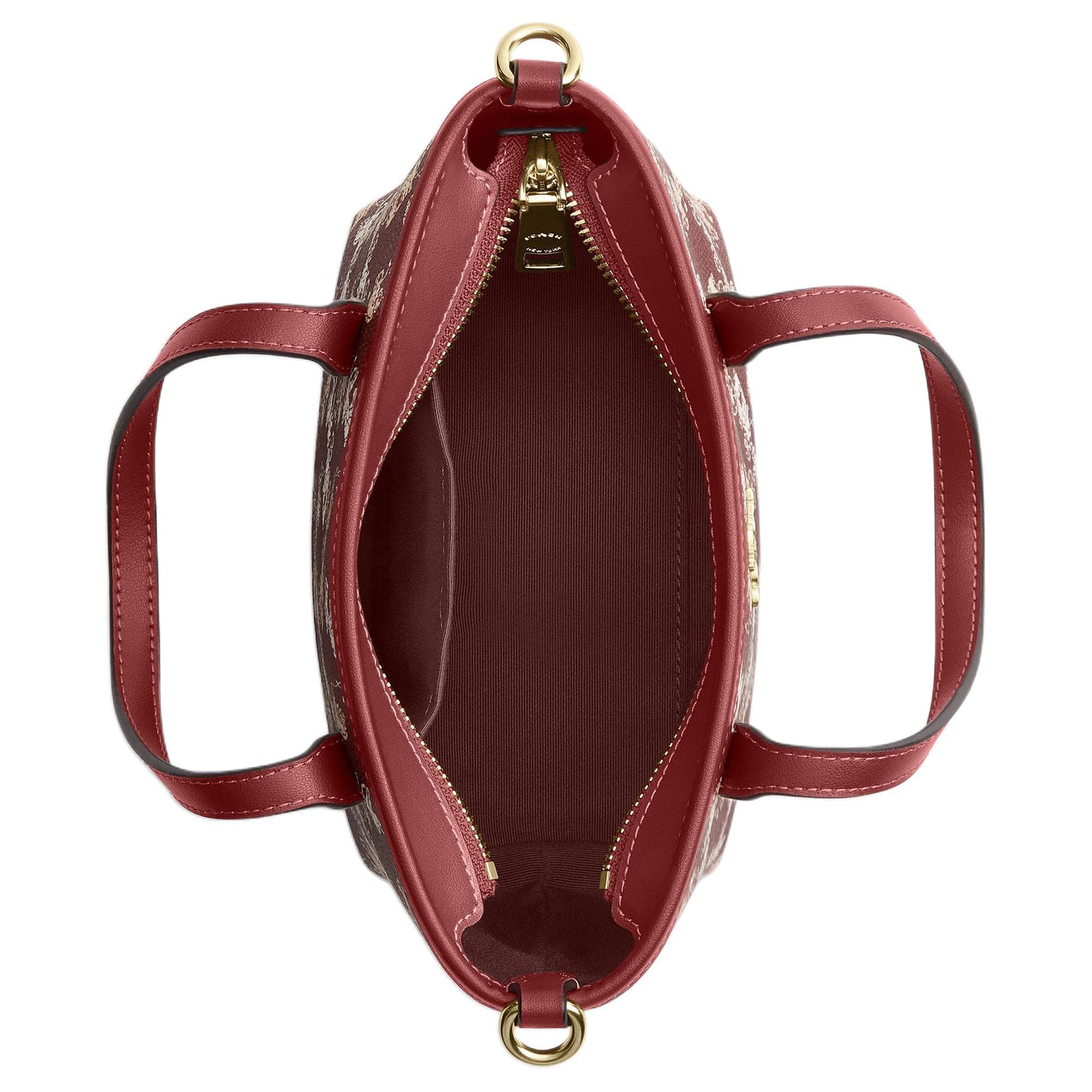 Сумка Coach Городской Искусственная кожа Тоут Сумки Мини-версия Женские RUBY RED - изображение 3
