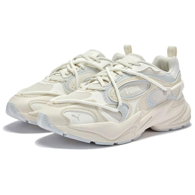 Кроссовки PUMA Дышащий Low Топ Массивные кроссовки Унисекс Белый - изображение 3