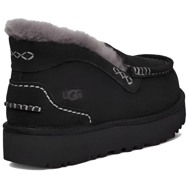 Ботинки зимние UGG ANSLEY Parc Женские сноубутсы длина до щиколотки черные - изображение 4