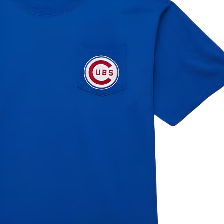 Футболка Mitchell Ness Royal Chicago Cubs Cooperstown Collection Premium Pocket T - изображение 3