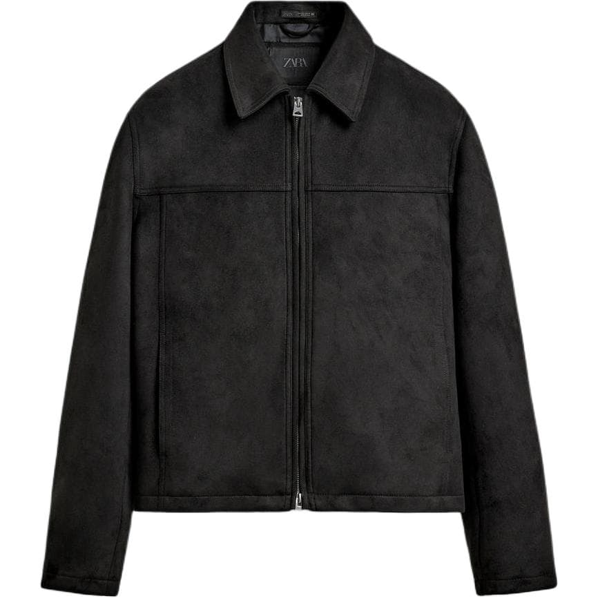 Куртка ZARA Мужские черные куртки - изображение 1