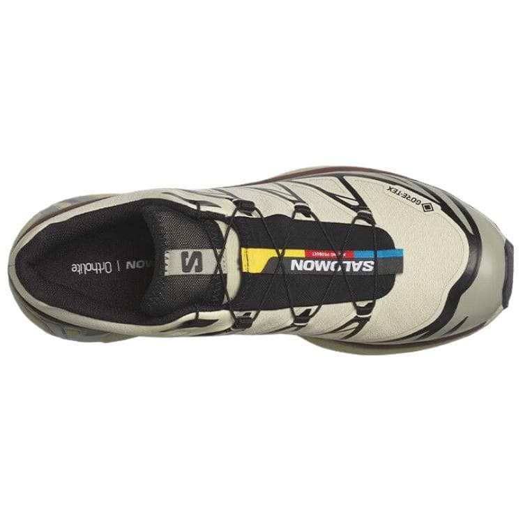 Кроссовки для бега Salomon XT 6 Водонепроницаемый и Дышащий Низкий Верх Уличная Обувь Унисекс Бежевый Зеленый - изображение 3