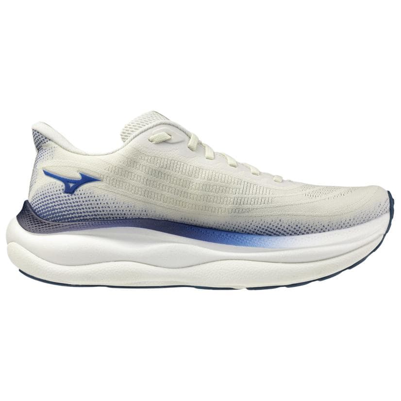 Кроссовки для бега Mizuno WAVE SKY 9 Дышащие Отскок Повседневные Беговые Кроссовки Мужские Серый Белый - изображение 2