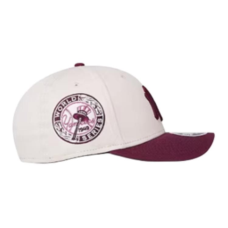 Кепка New Era Хлопковые Волокна Кепки Унисекс Бордовый Слоновая Кость - изображение 3