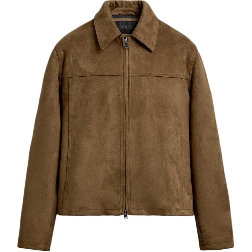 Куртка ZARA Коричневые Мужские Куртки - изображение 1