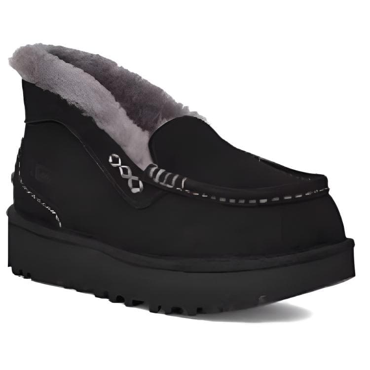 Ботинки зимние UGG ANSLEY Parc Женские сноубутсы длина до щиколотки черные - изображение 3