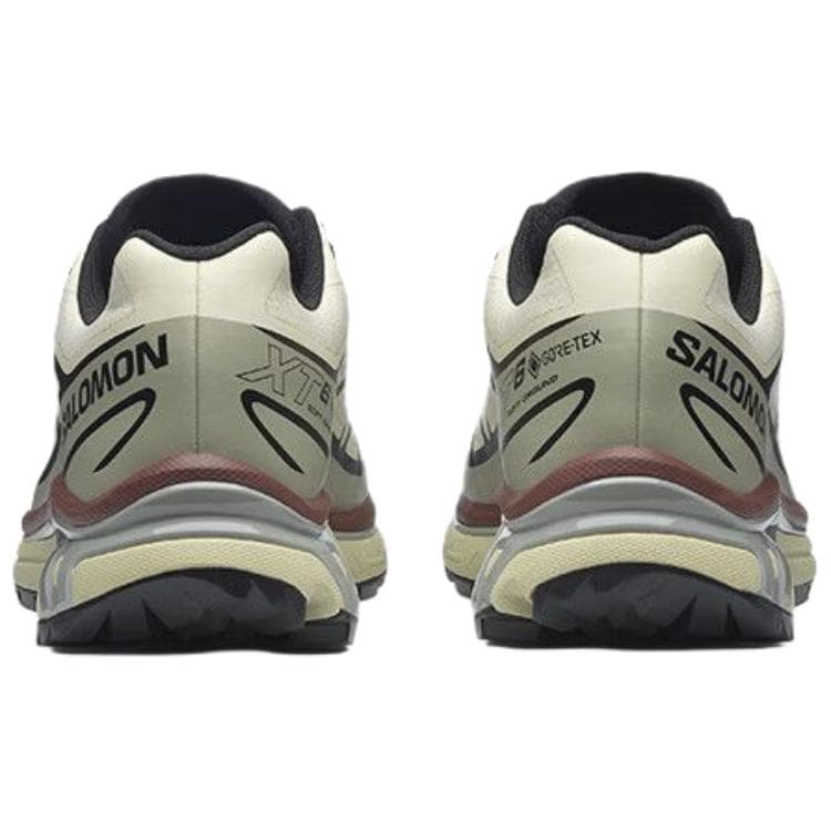 Кроссовки для бега Salomon XT 6 Водонепроницаемый и Дышащий Низкий Верх Уличная Обувь Унисекс Бежевый Зеленый - изображение 4