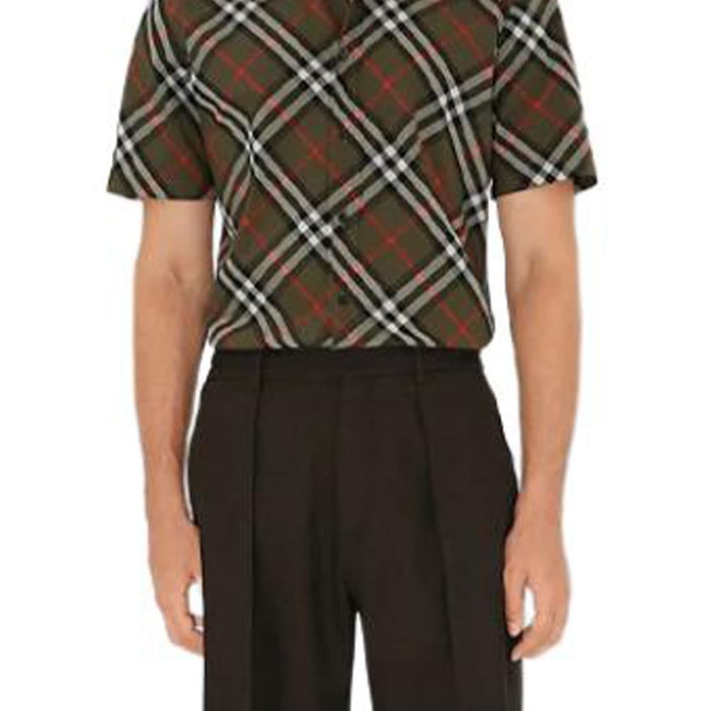 Рубашка Burberry Зеленые Мужские Рубашки - изображение 5