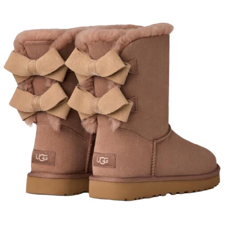 Ботинки зимние UGG Спилок Коровья Кожа Короткие Снежные Ботинки Женские Освежающий Вариант Желудево-Коричневый - изображение 4
