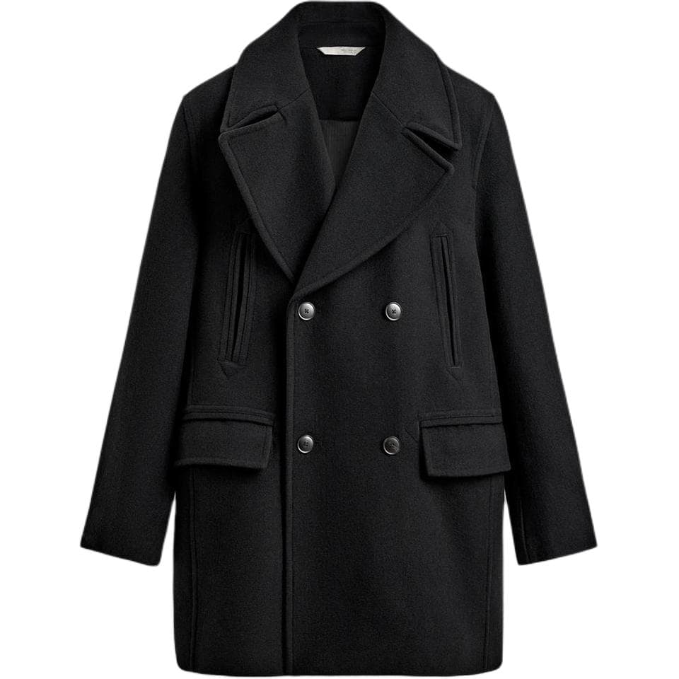 Пальто ZARA Черное Мужское Пальто - изображение 1