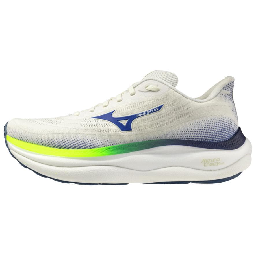 Кроссовки для бега Mizuno WAVE SKY 9 Дышащие Отскок Повседневные Беговые Кроссовки Мужские Серый Белый - изображение 1