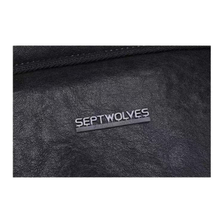 Нагрудная сумка SEPTWOLVES Сумка через плечо из коровьей кожи среднего размера для мужчин черная - изображение 10