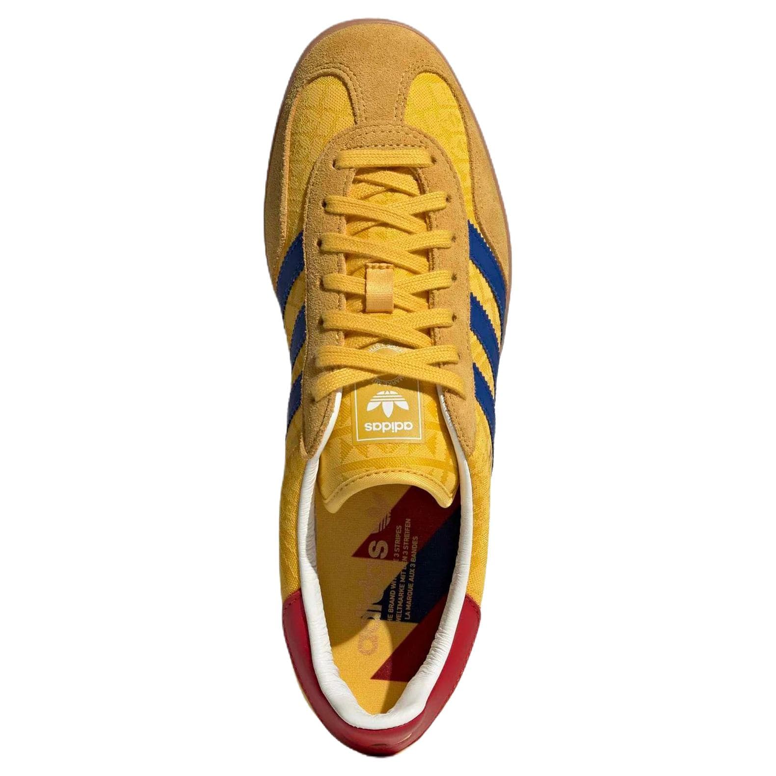 Кроссовки Adidas Originals GAZELLE INDOOR Кеды немецкой армии (GAT) Унисекс Желтые - изображение 3