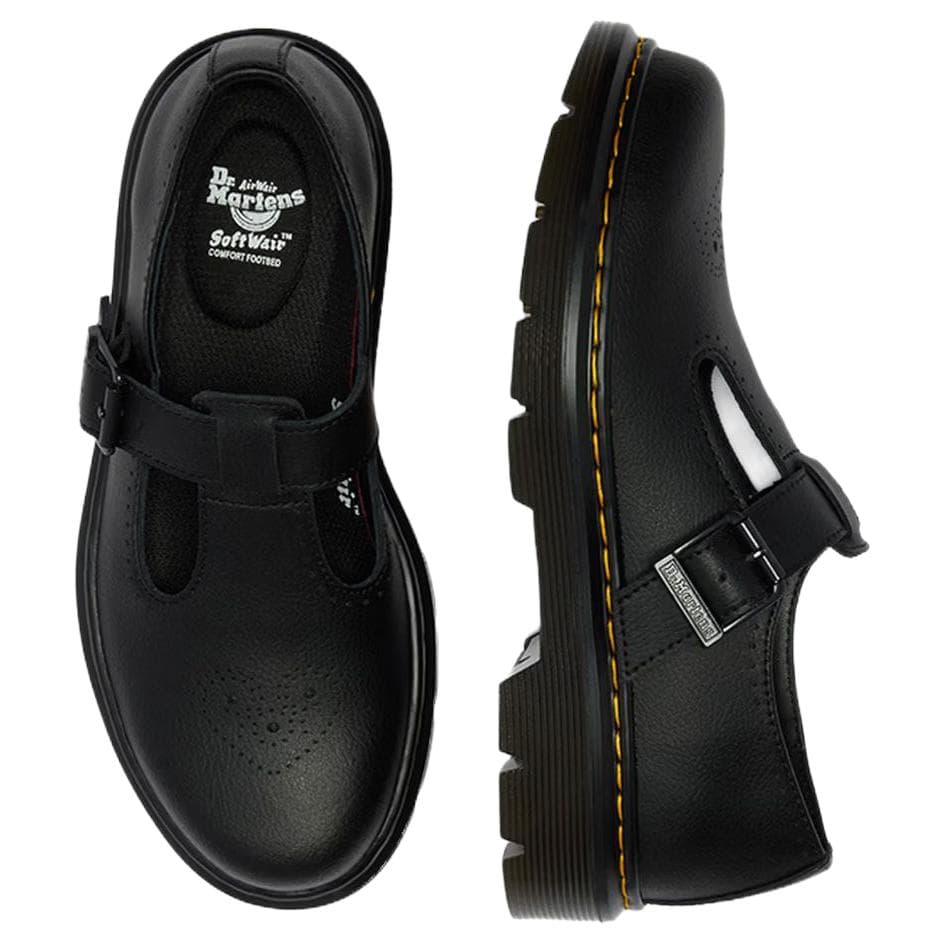 Dr.Martens Повседневные кожаные туфли Mary Jane женские черные с платформой - изображение 5