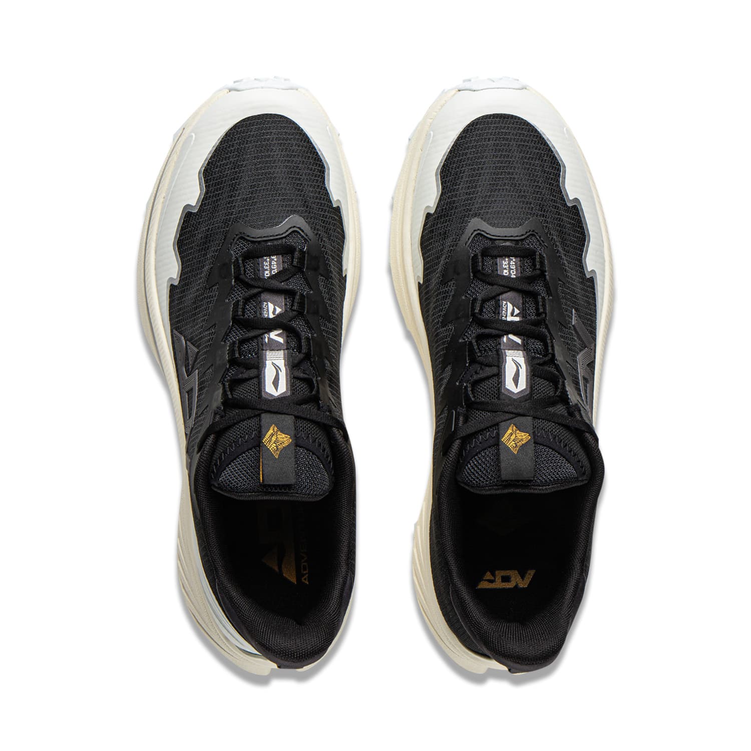 Кроссовки для бега Li NING Chasing The Sky Low Top Trail Беговые кроссовки Мужские Черно-белые - изображение 4