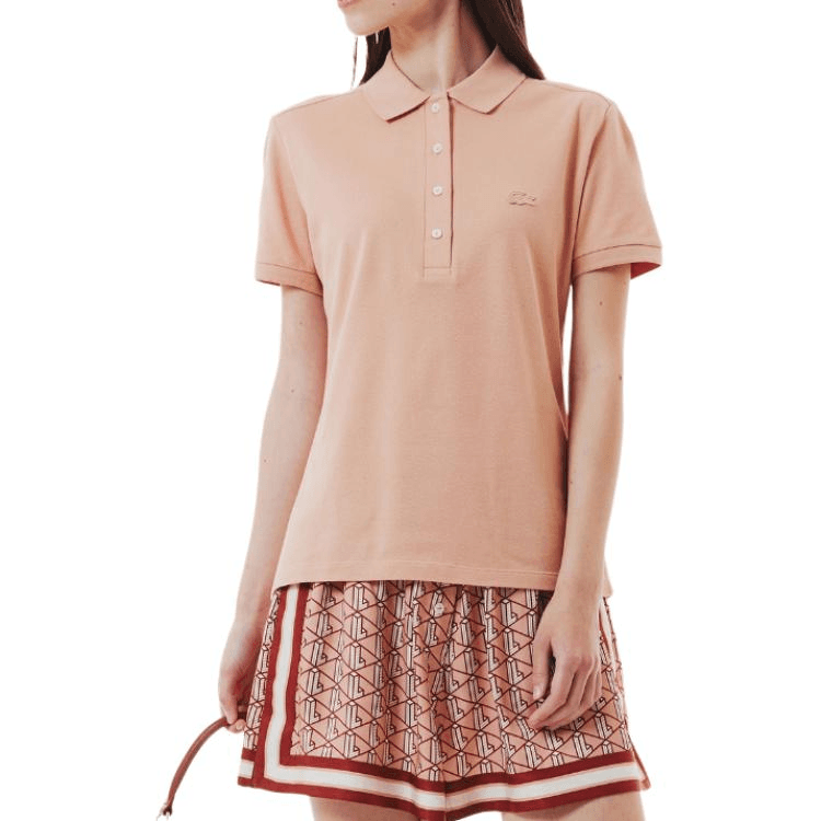 LACOSTE Поло Женское Бежевое - изображение 3
